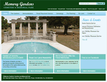 Tablet Screenshot of memorygardens.org